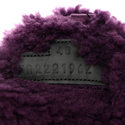 Hermes Woolskin Womens Chypre Sandals 40 Violet Fonce 6 of 9