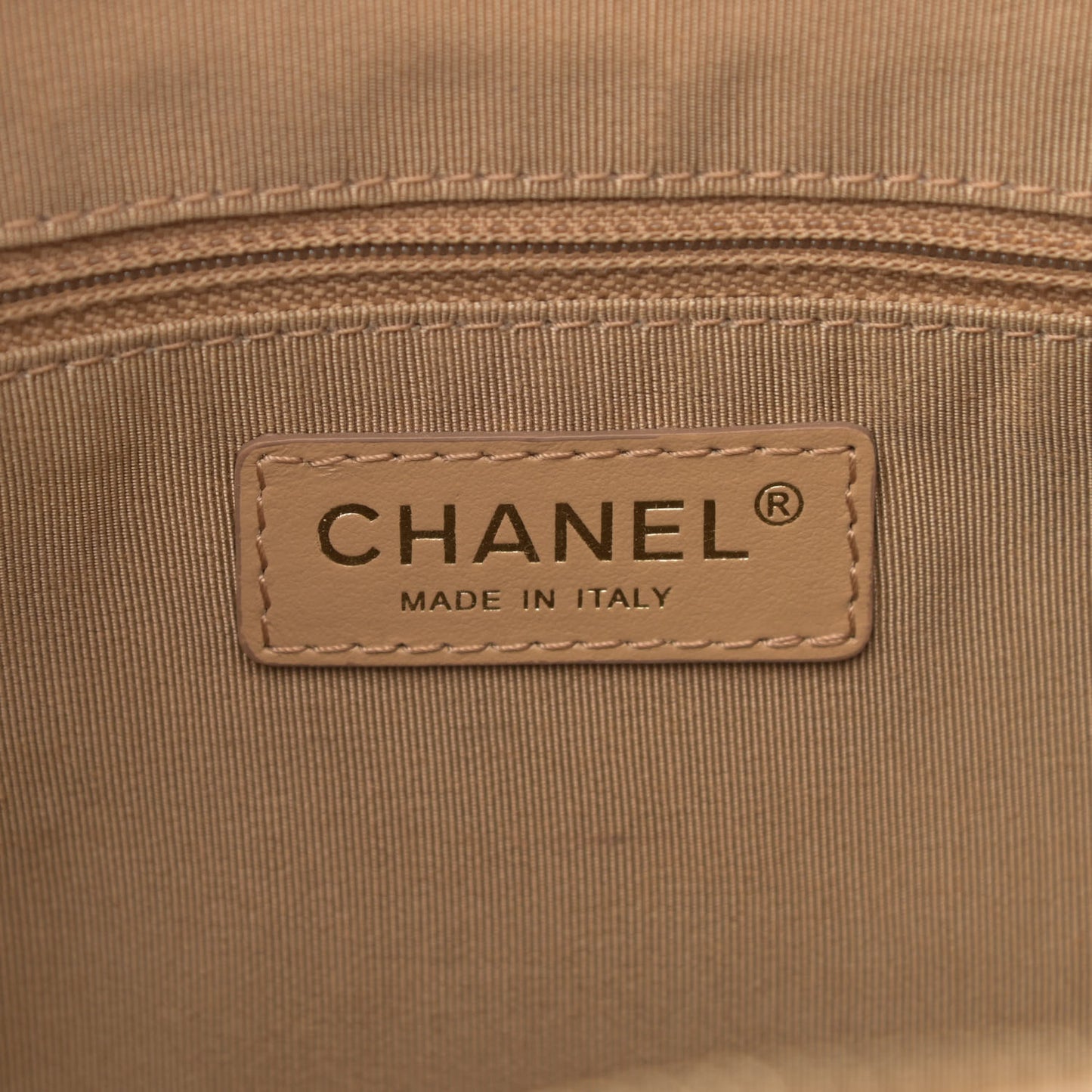 Caviar Quilted Rolled Up Tote Beige