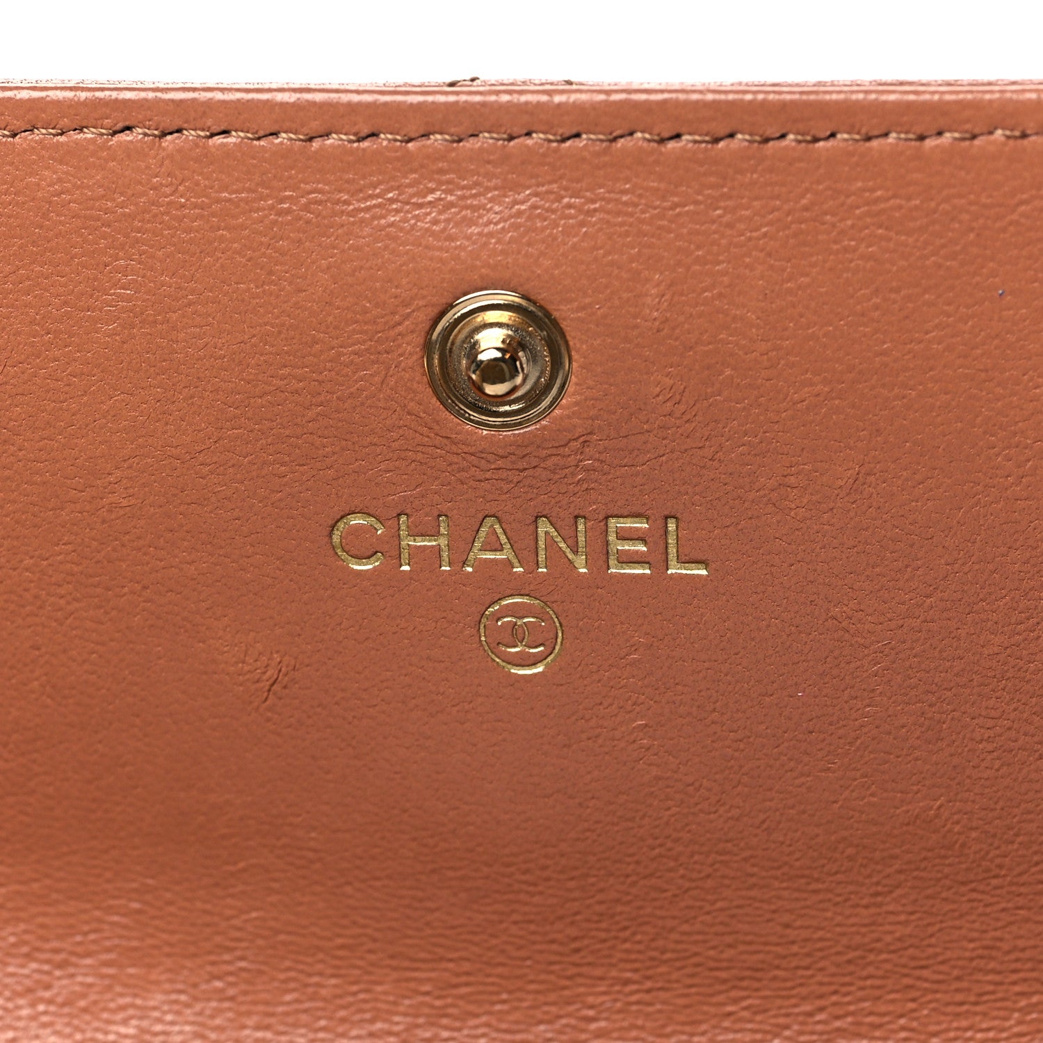Chanel Lambskin Quilted Chanel 19 Flap Wallet Brown 6 of 10