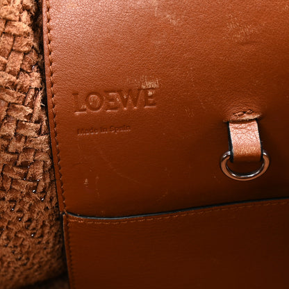 Loewe Calfskin Woven Medium Hammock Shoulder Bag Tan 6 of 13