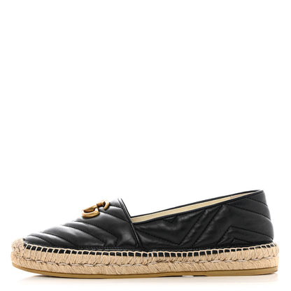 Gucci Nappa Matelasse GG Marmont Espadrilles 40.5 Black 1 of 13