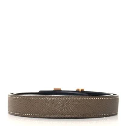 Hermes Swift Epsom Martelee Constance H Belt 75 30 Black Etoupe 2 of 5