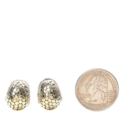 John Hardy Sterling Silver 18K Yellow Gold Buddha Belly Dot Earrings 2 of 6