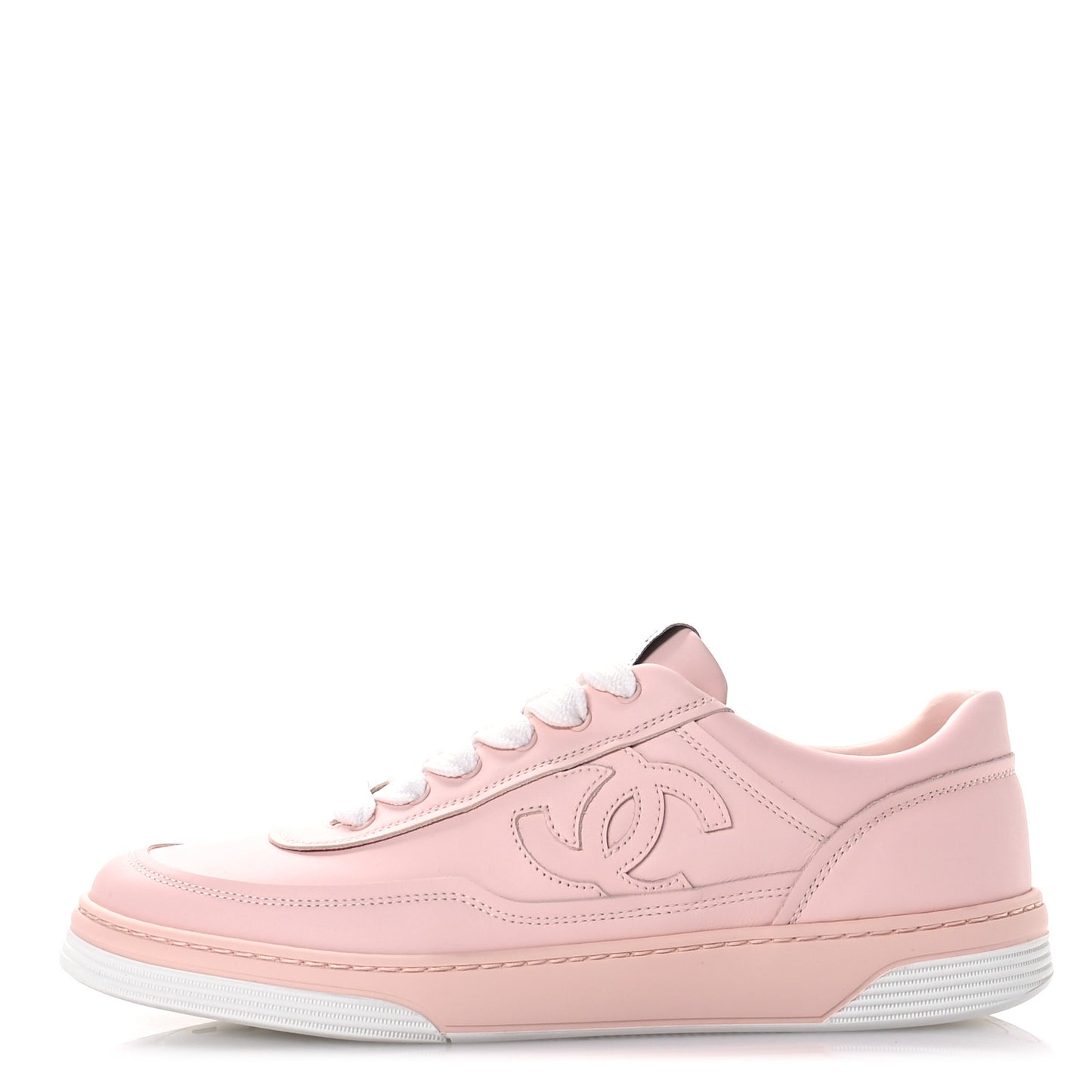 Calfskin Womens CC Sneakers 40 Light Pink