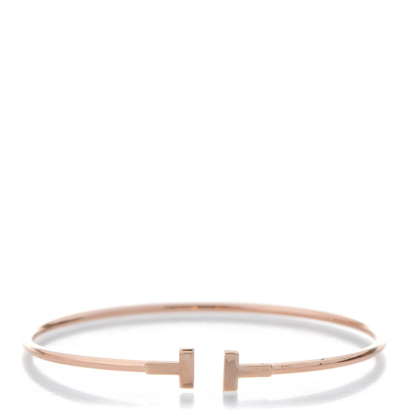 18K Rose Gold Narrow T Wire Bracelet