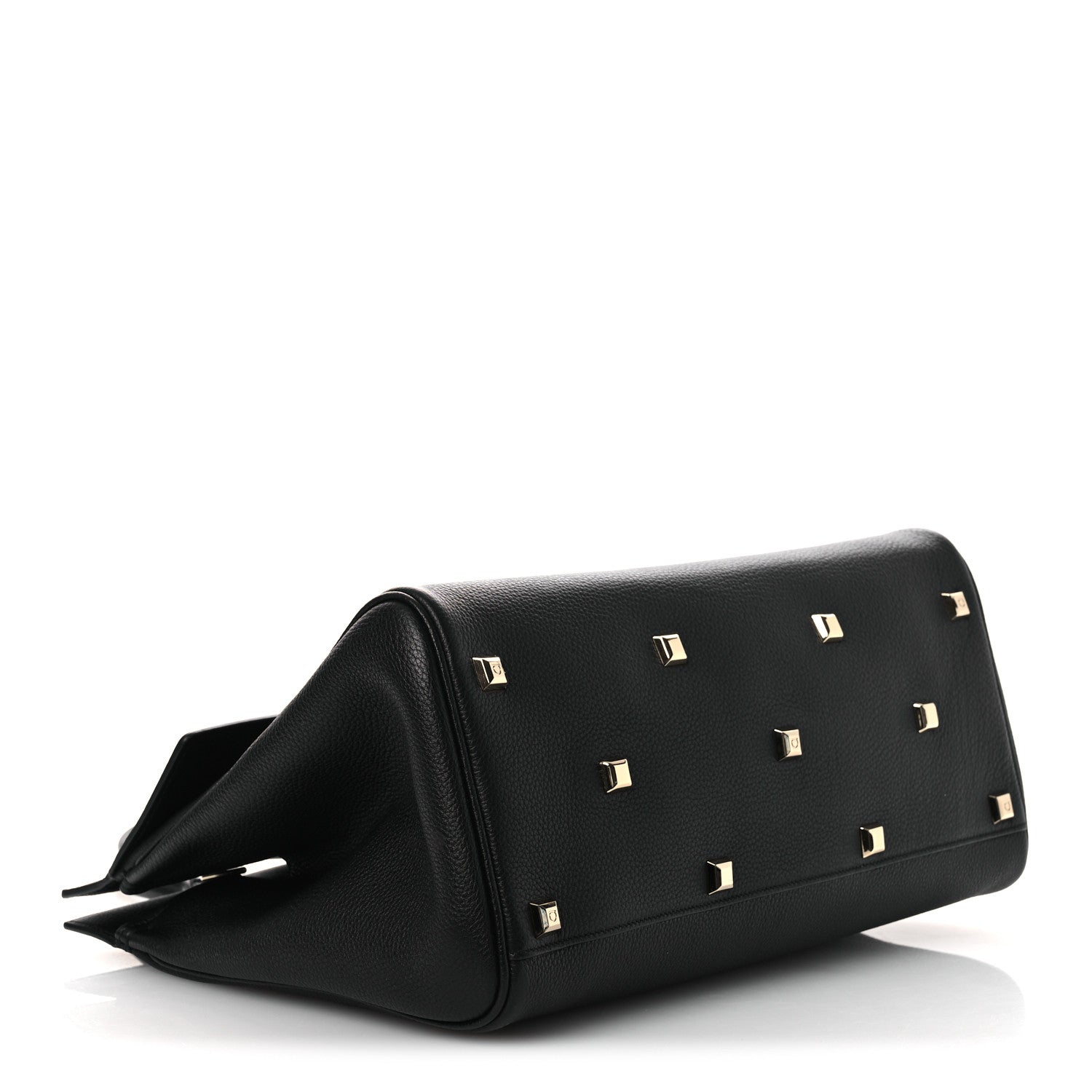 Salvatore Ferragamo Calfskin Large Studio Bag Black 4 of 10