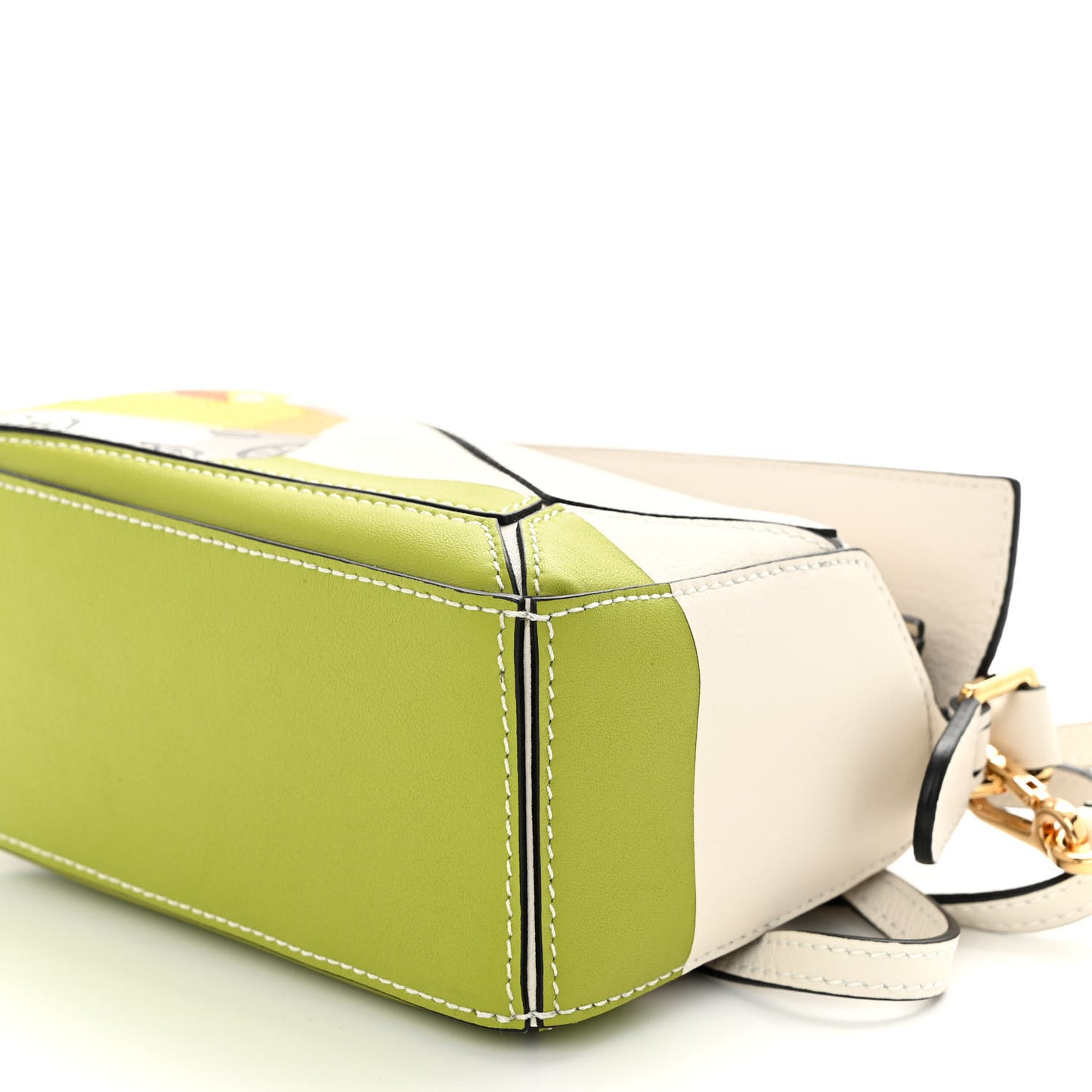 X SPIRITED AWAY Calfskin Otori-Sama Mini Puzzle Bag Lemon Zest