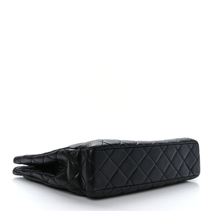 Chanel Lambskin Quilted Shopping Tote Black 4 of 9