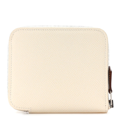 Hermes Epsom Silk'In Compact Wallet Nata 1 of 7