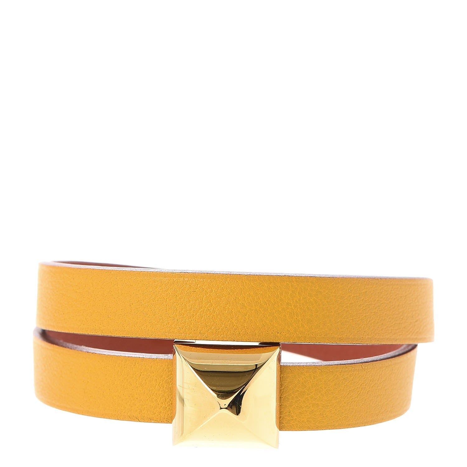 Hermes Swift Medor Infini Bracelet Jaune Ambre Cuivre 1 of 8