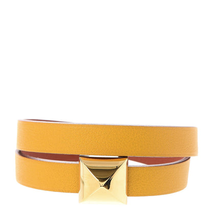 Hermes Swift Medor Infini Bracelet Jaune Ambre Cuivre 1 of 8