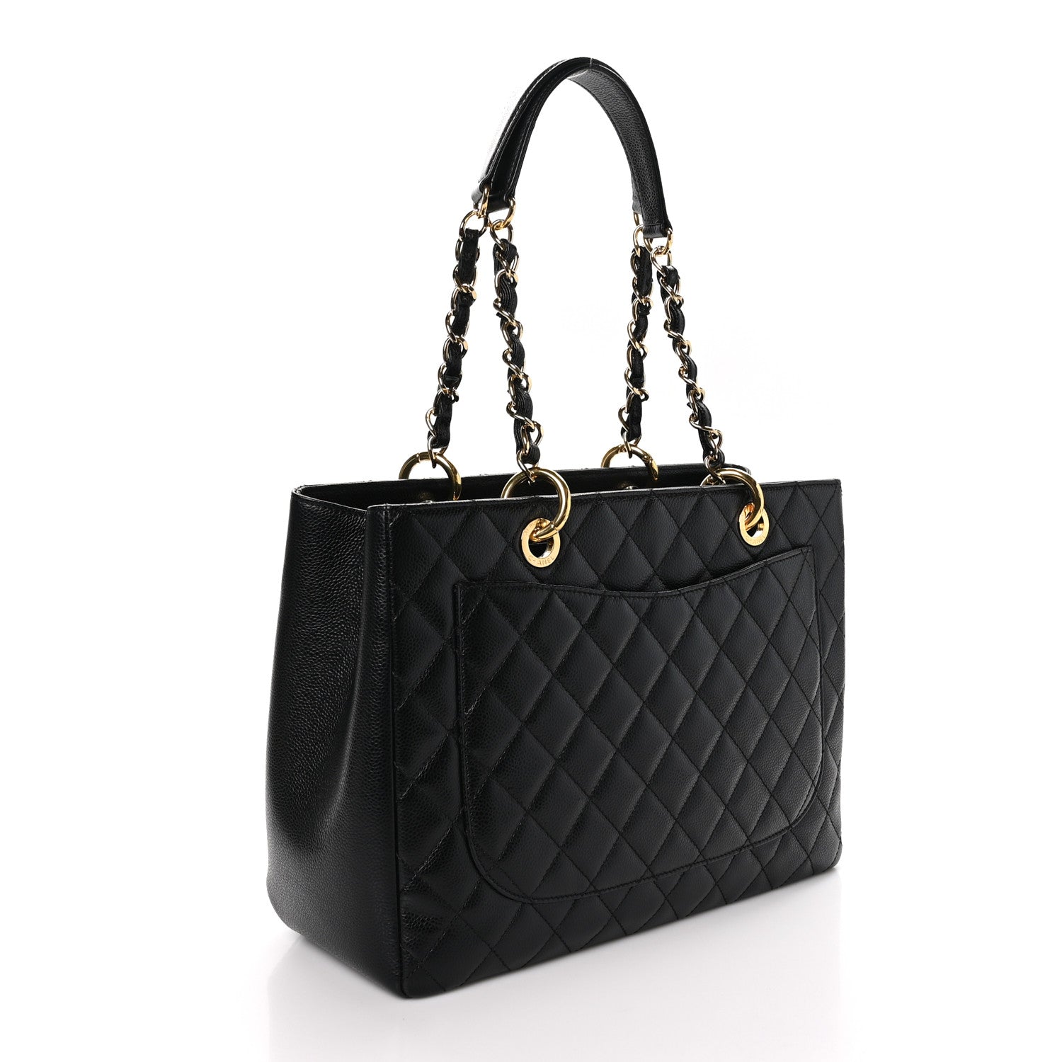 Chanel Caviar Quilted Grand Shopping Tote GST Black 3 of 11