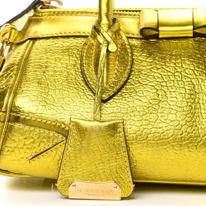 Burberry Prorsum Metallic Calfskin Medium Blaze Satchel Gold 14 of 15
