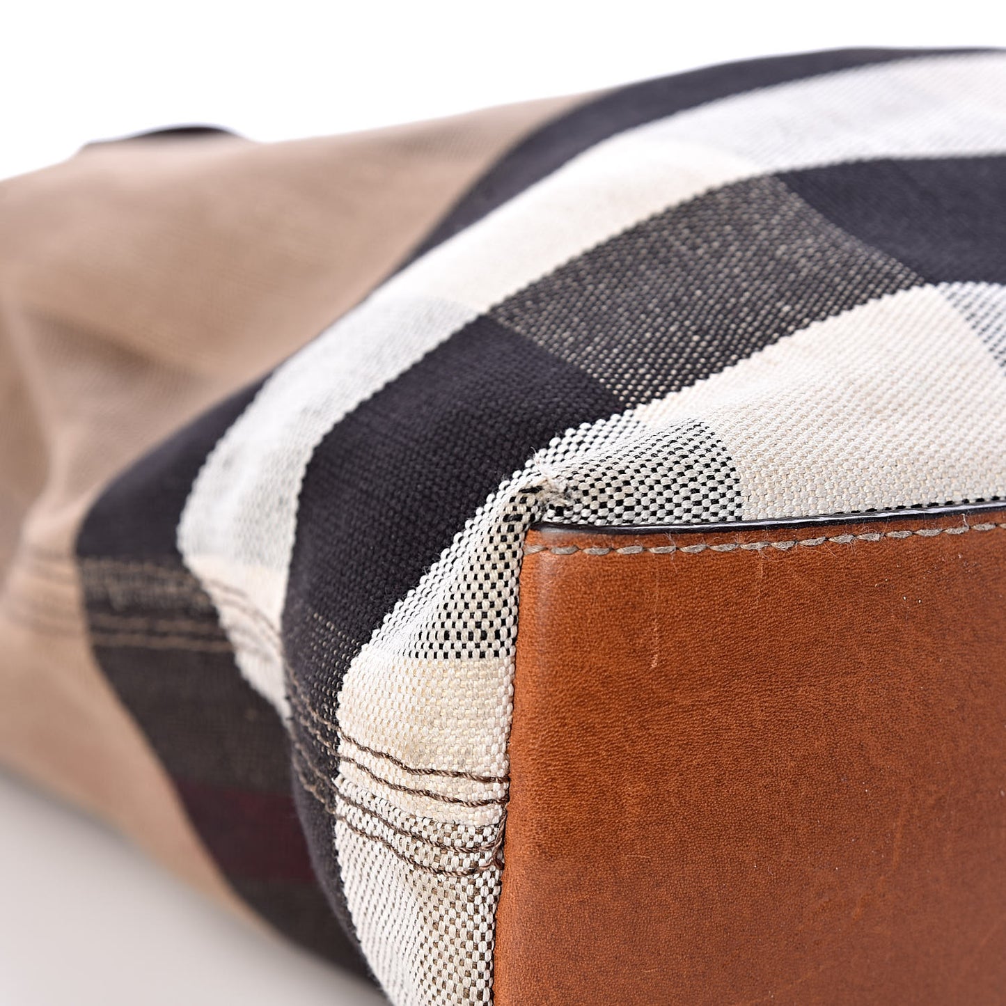 Canvas Mega Check Medium Ashby Hobo Saddle Brown