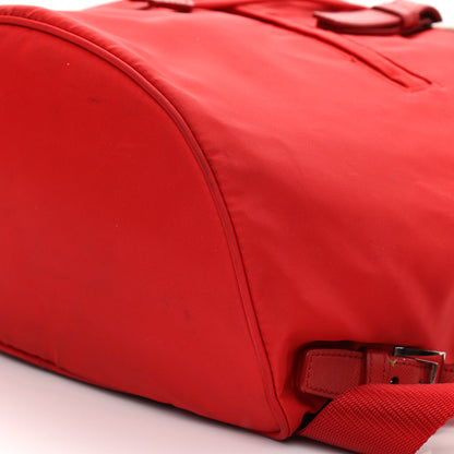 Prada Tessuto Nylon Saffiano Vela Medium Backpack Rosso 11 of 14