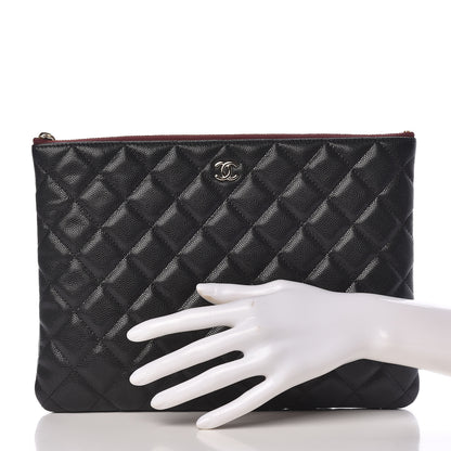 Chanel Caviar Quilted Medium Cosmetic Case Black 2 of 8