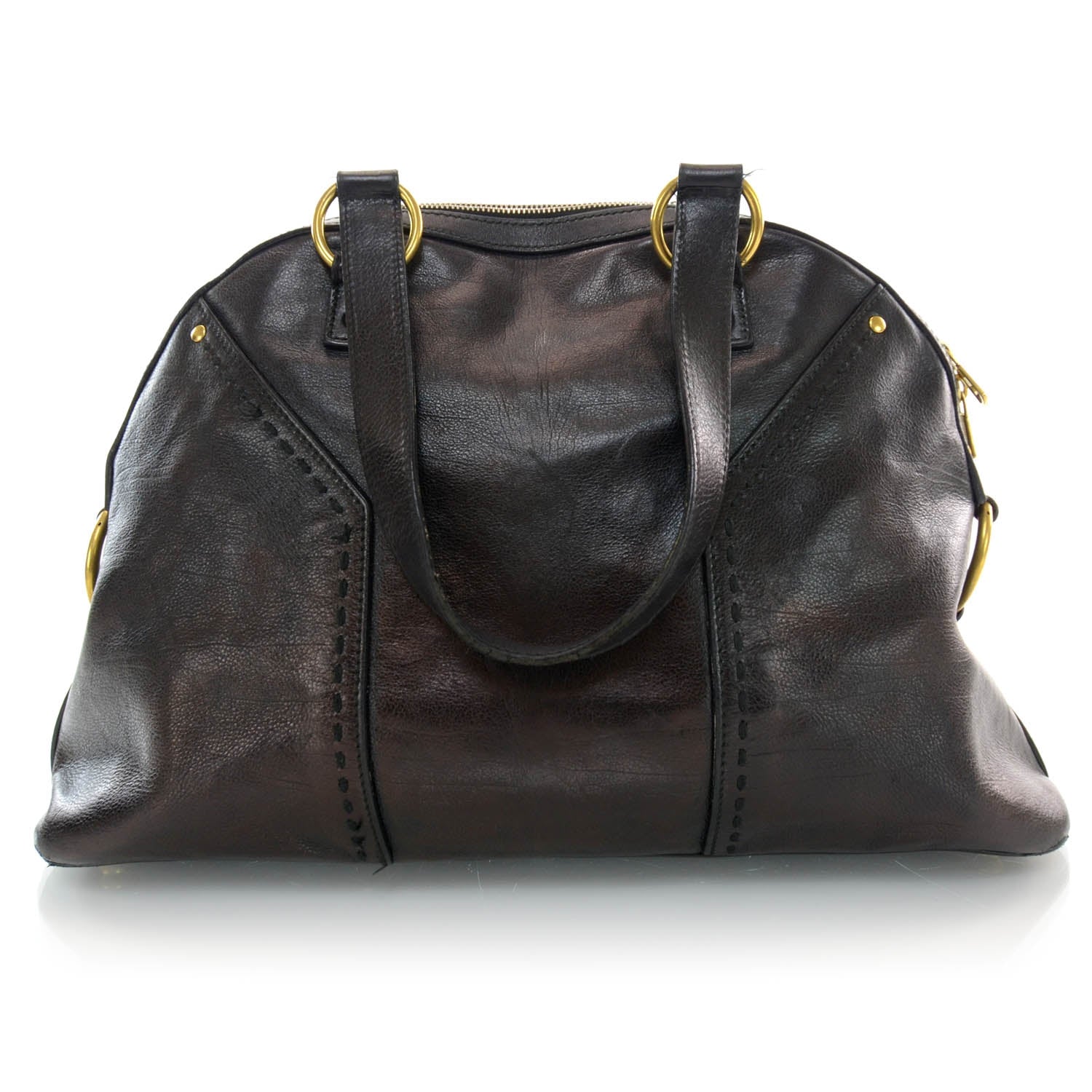 Saint Laurent Leather Large Muse Black 3 of 7