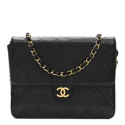 Chanel Lambskin Quilted Small Single Flap Bag Black 1 of 13