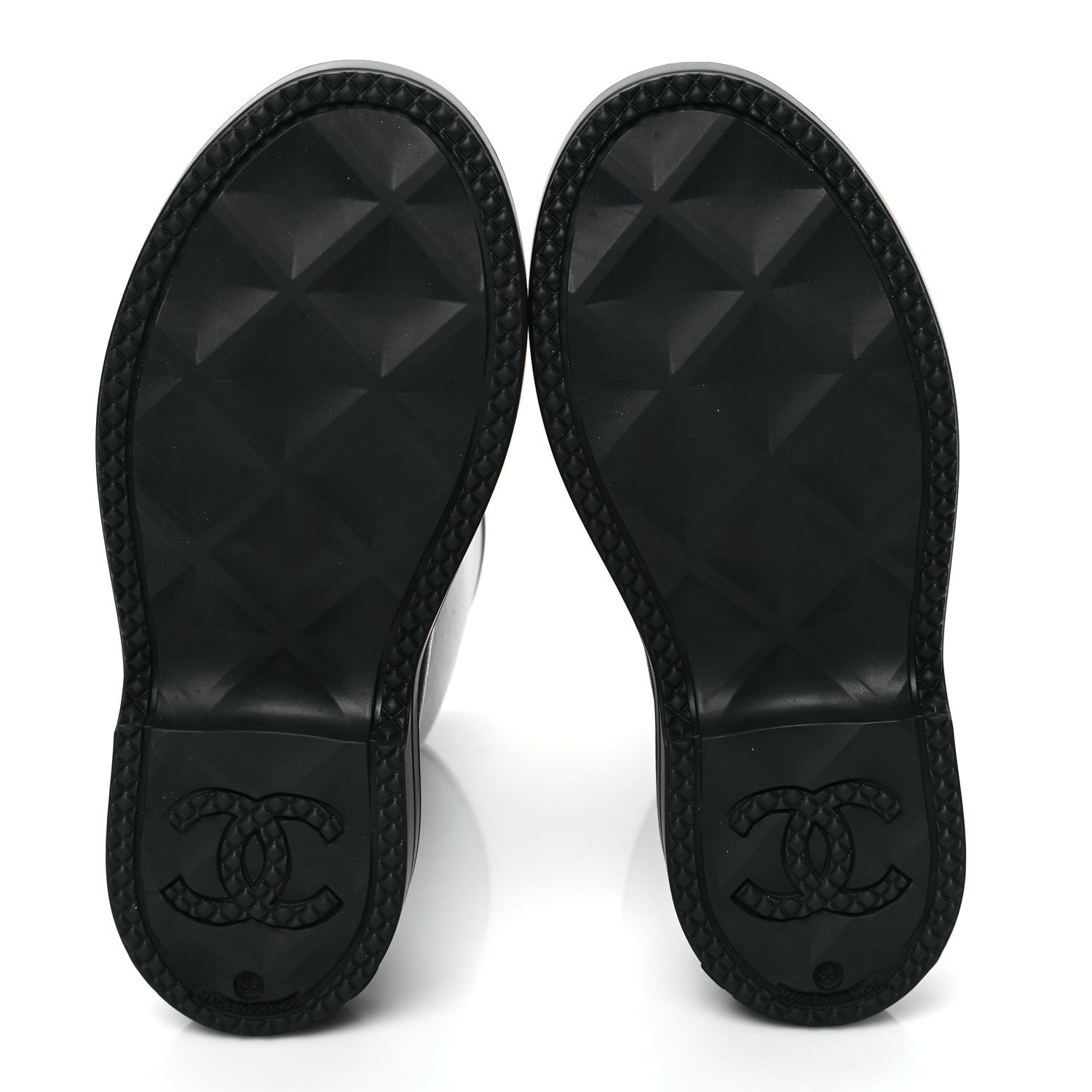 Chanel Caoutchouk CC High Boots 36 Black 5 of 8