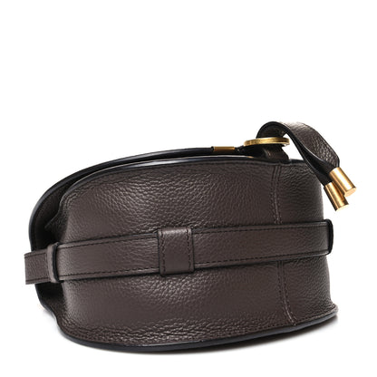 Chloe Grained Calfskin Small Marcie Saddle Bag Bold Brown 3 of 10