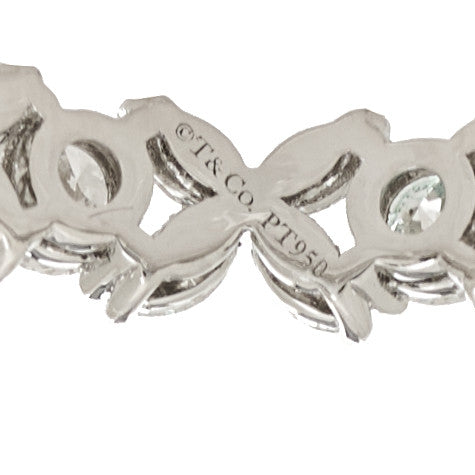 Platinum Diamond Victoria Alternating Band Ring 49 5