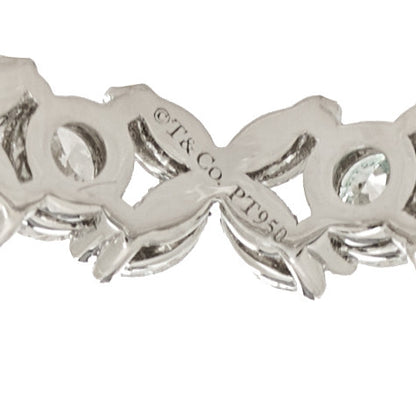 Tiffany Platinum Diamond Victoria Alternating Band Ring 49 5 4 of 5