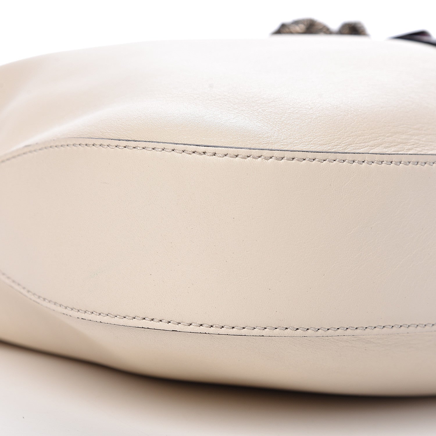 Gucci Calfskin Web Stripe Medium Dionysus Hobo White 9 of 13