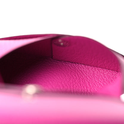 Hermes Chevre Mysore Calvi Duo Card Case Rose Pourpre 6 of 12