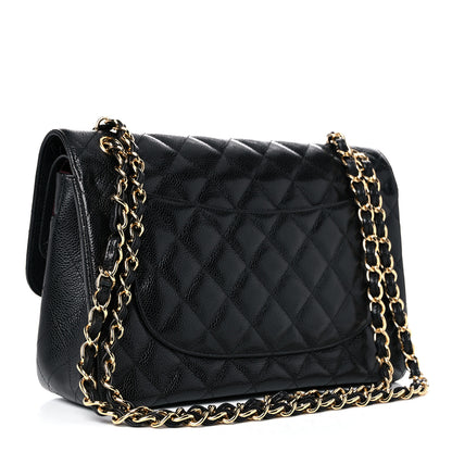 Chanel Caviar Quilted Jumbo Double Flap Black 3 of 16