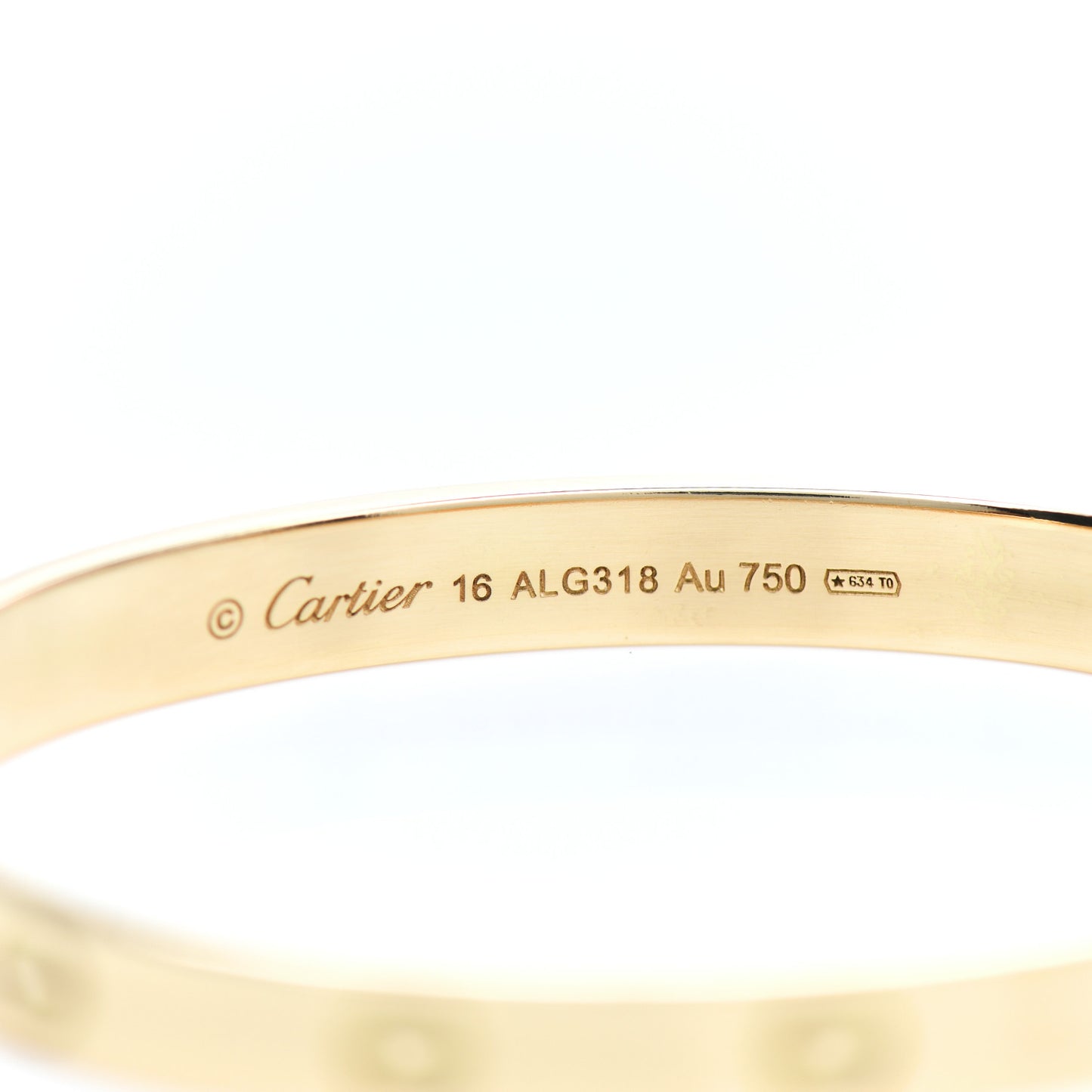 18K Yellow Gold LOVE Bracelet 16