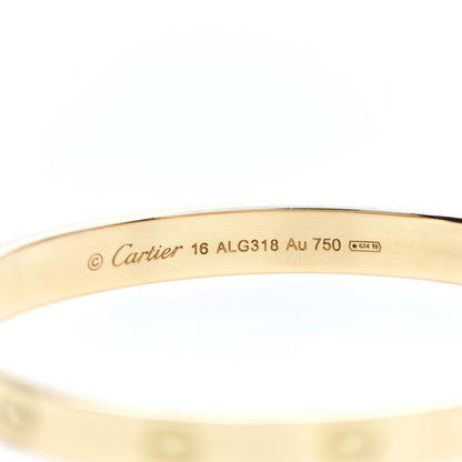 Cartier 18K Yellow Gold LOVE Bracelet 16 4 of 4
