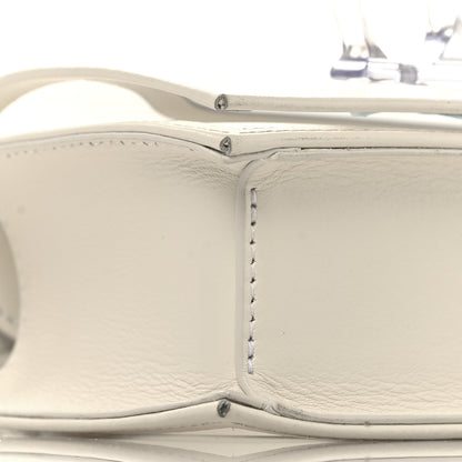 Alexander McQueen Polyurethane Calfskin Transparent Jeweled Knuckle Satchel Clear White 8 of 9