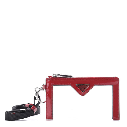 Prada Vernice Plexiglass Card Holder Rosso 3 of 7