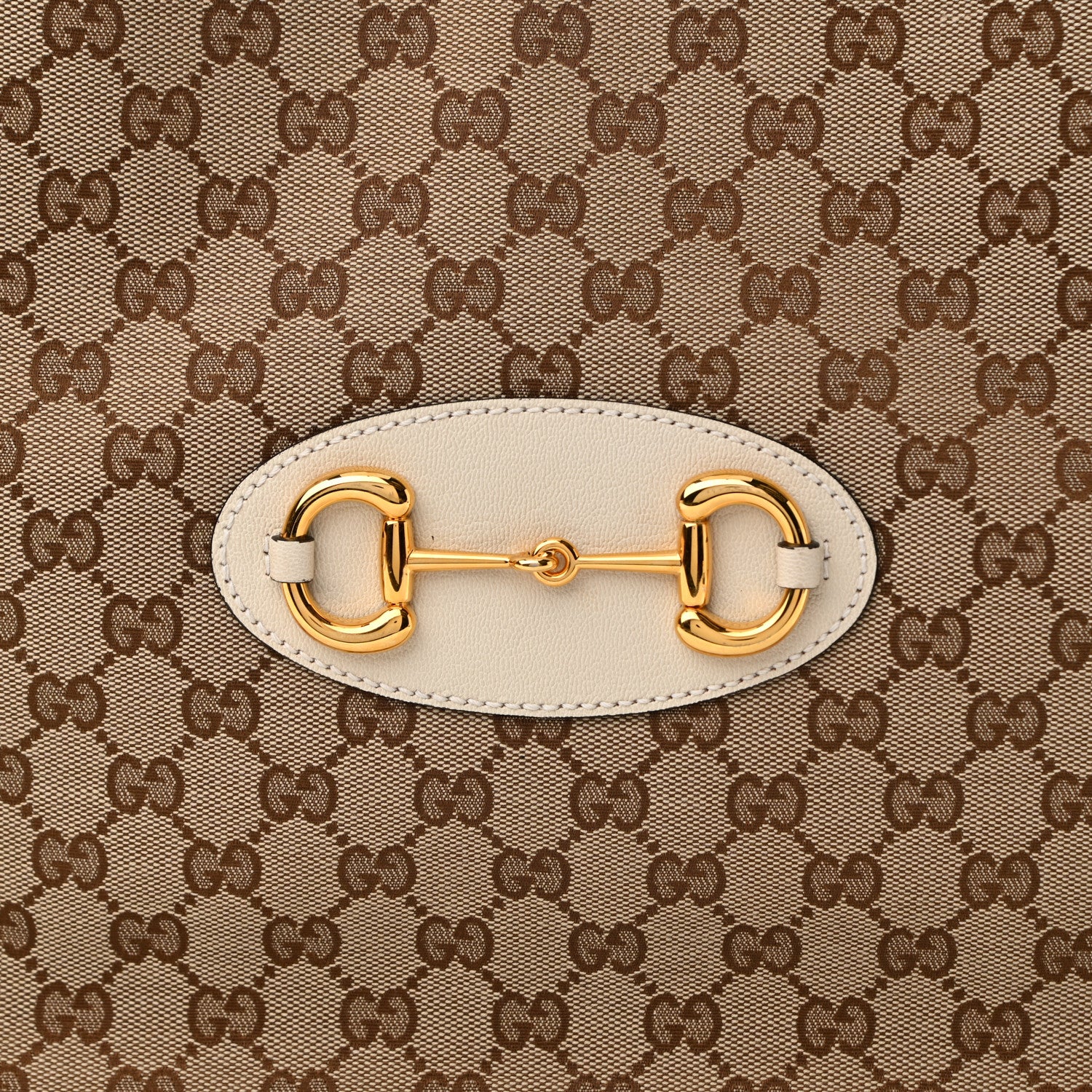 Gucci Monogram New Sakai Calfskin Lux Horsebit 1955 Tote Beige Ebony Mystic White 9 of 11