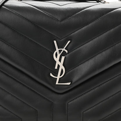 Saint Laurent Calfskin Y Quilted Monogram Medium Loulou Chain Satchel Black 7 of 9