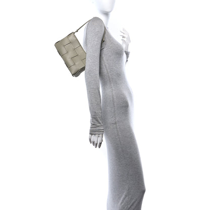 Bottega Veneta Calfskin Maxi Intrecciato Cassette Pouch On Strap Travertine 2 of 10