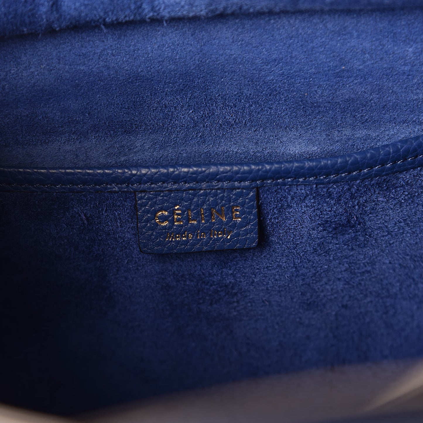 Drummed Calfskin Nano Luggage Indigo
