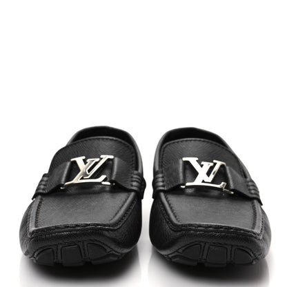 Louis Vuitton Taiga Mens Monte Carlo Car Shoe Moccasin Loafers 8 Black 2 of 11