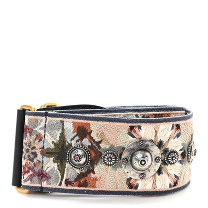 Christian Dior Canvas Studded Bohemian Shoulder Strap  Black Multicolor 2 of 3