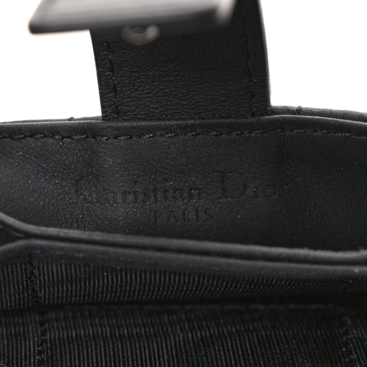 Christian Dior Ultra Matte Calfskin Cannage Lady Dior 5-Gusset Card Holder Black 6 of 6