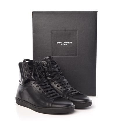 Saint Laurent Calfskin Mens Court Classic SL/01H High Top Sneakers 39 Black 9 of 9