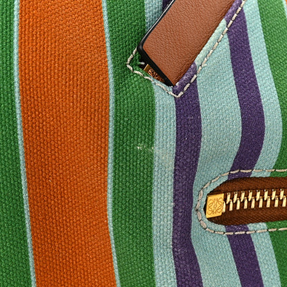 Loewe Canvas Calfskin Small Stripes Hammock Shoulder Bag Multicolor 11 of 11