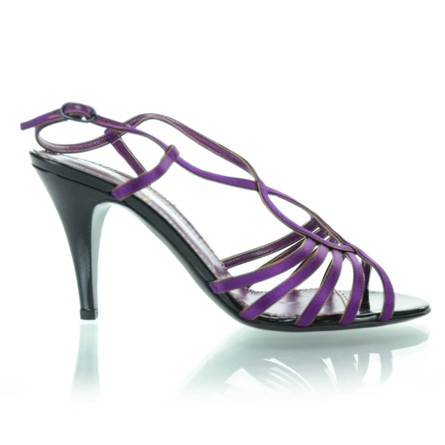 Satin Heels 39 Purple Gold