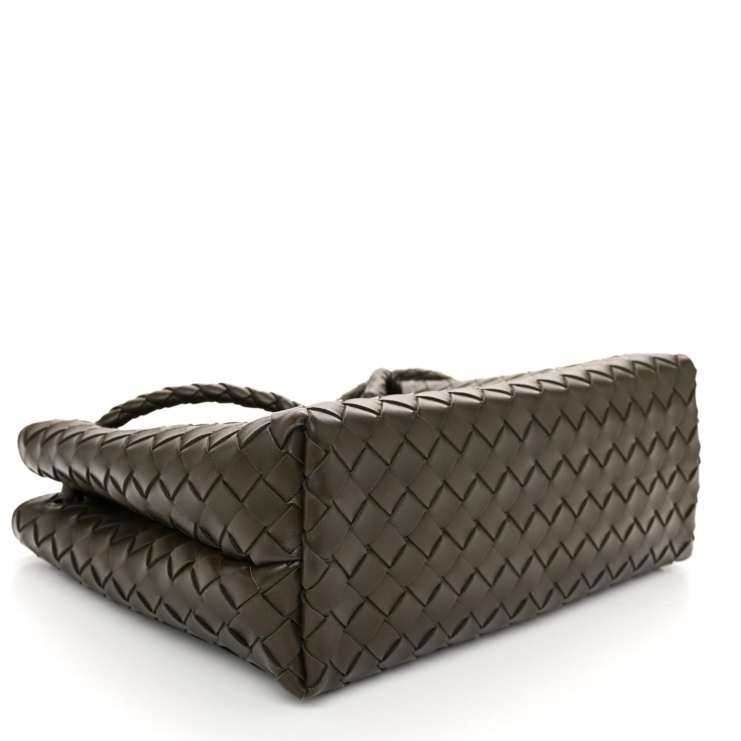 Nappa Intrecciato Medium Andiamo Shoulder Bag Dark Green