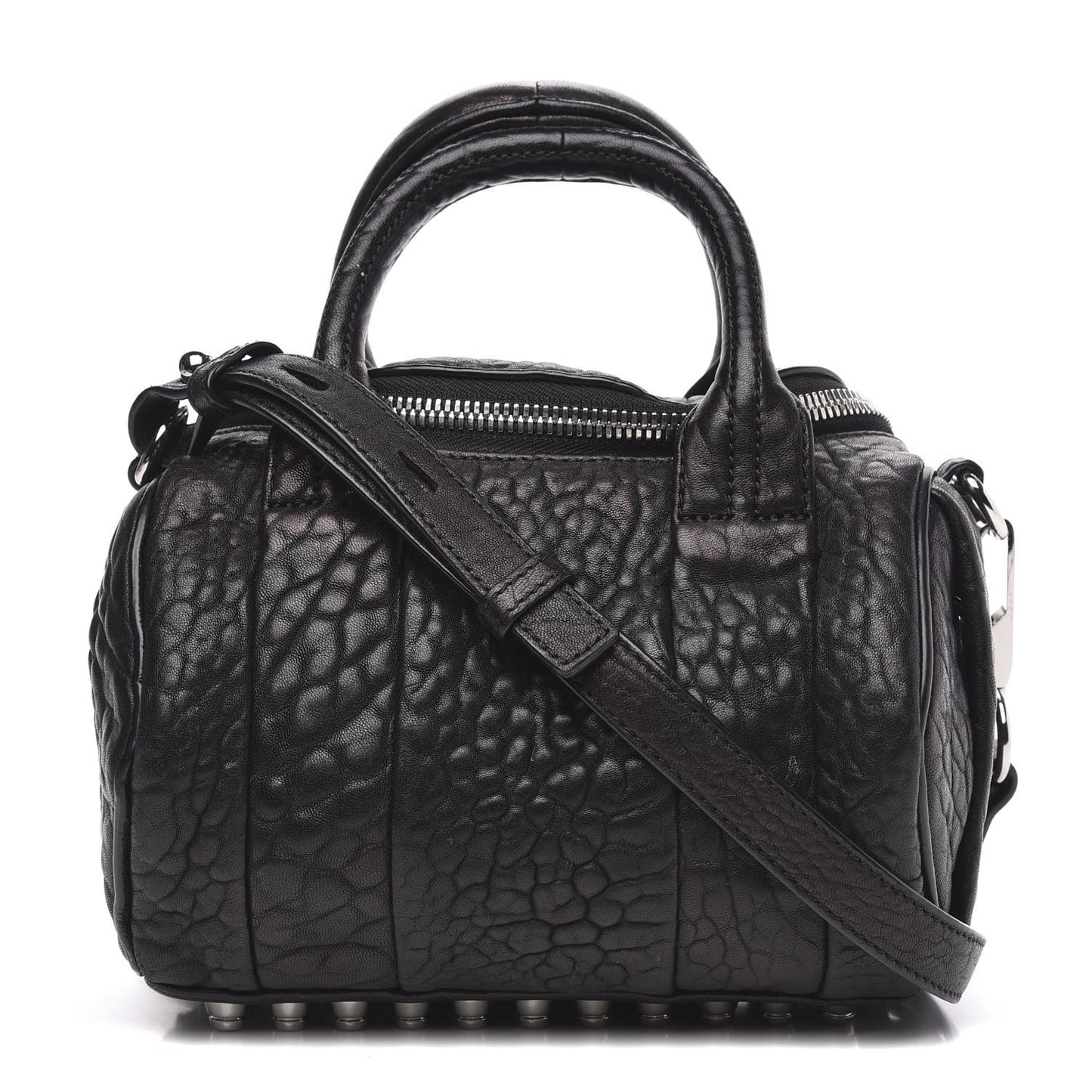 Pebbled Lambskin Mini Rockie Black Rhodium Hardware