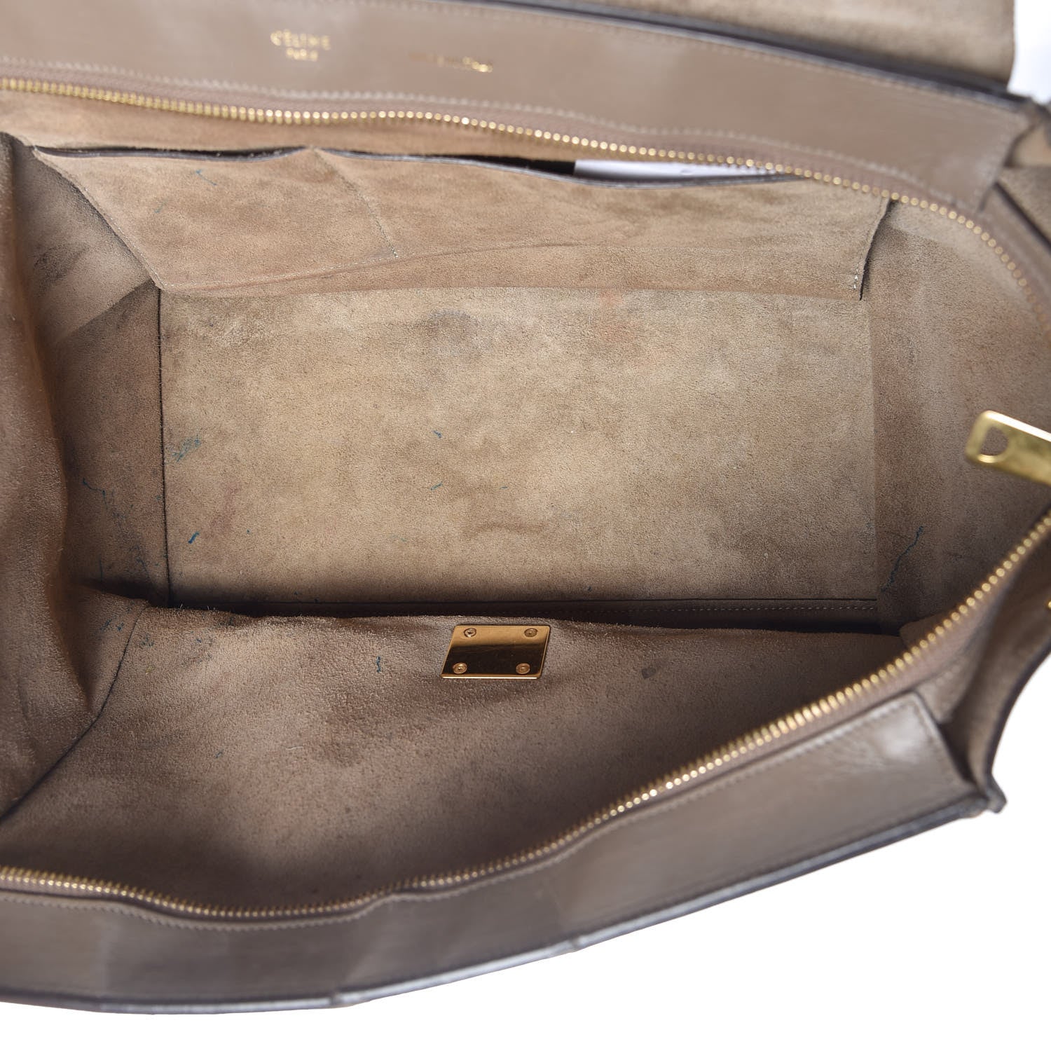 Celine Smooth Calfskin Medium Trapeze Taupe 5 of 23