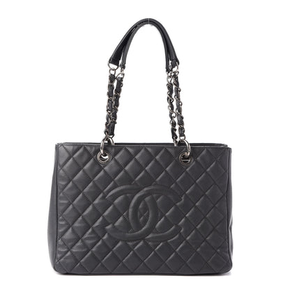 Chanel Caviar Quilted Grand Shopping Tote GST Dark Grey 1 of 10
