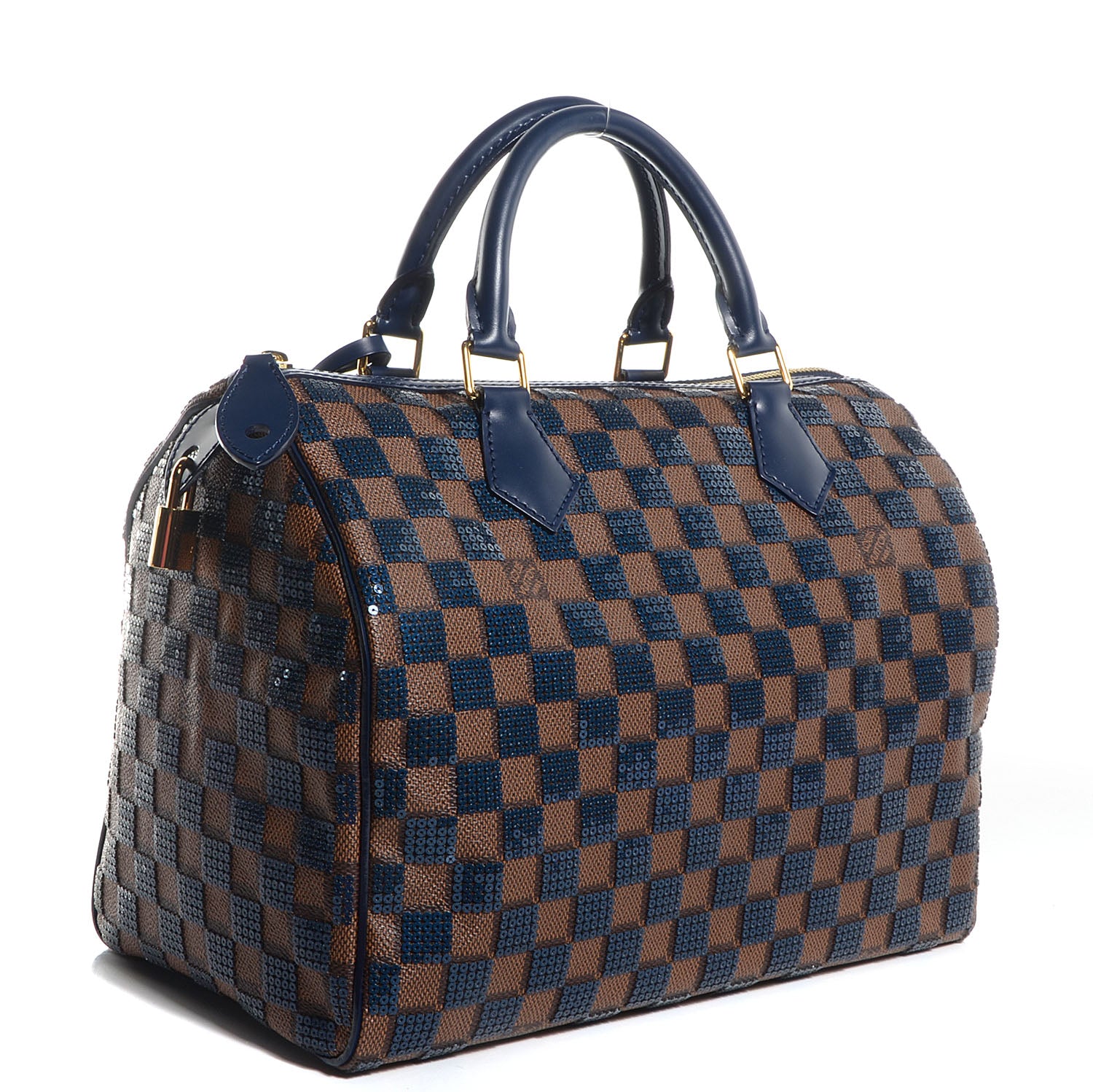 Louis Vuitton Damier Paillettes Speedy 30 Blue 3 of 8