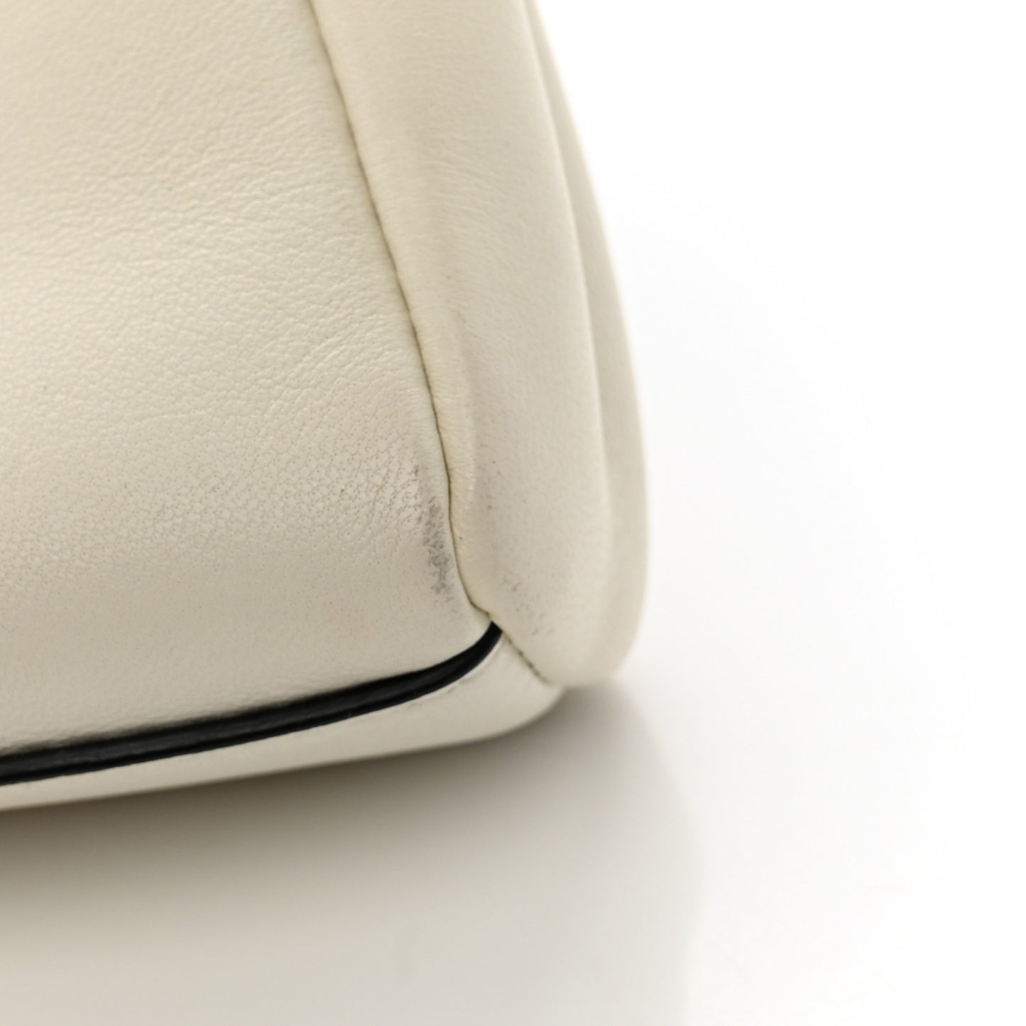 Shiny Nappa Micro Peekaboo Iconic Satchel White