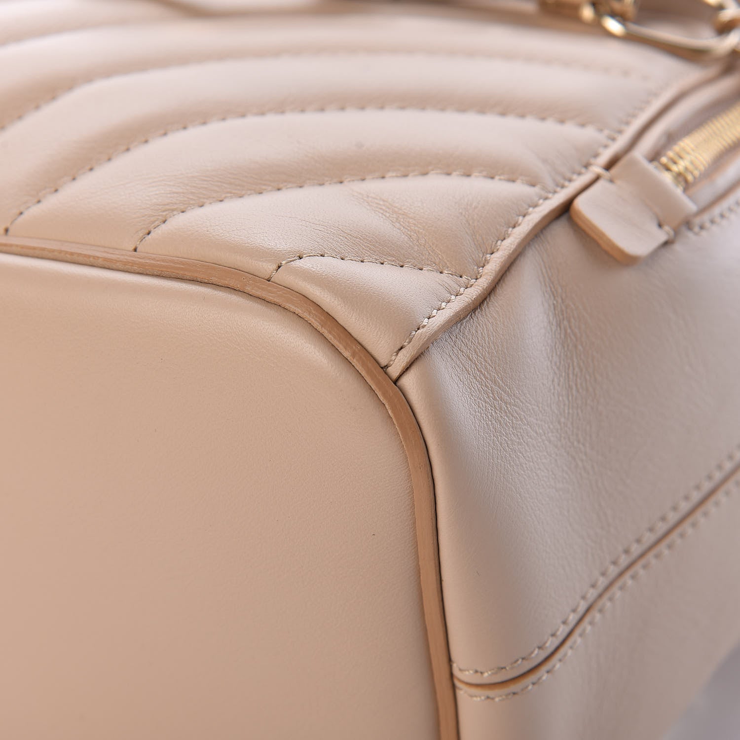 Chloe Calfskin Quilted Medium Faye Backpack Pearl Beige 10 of 14